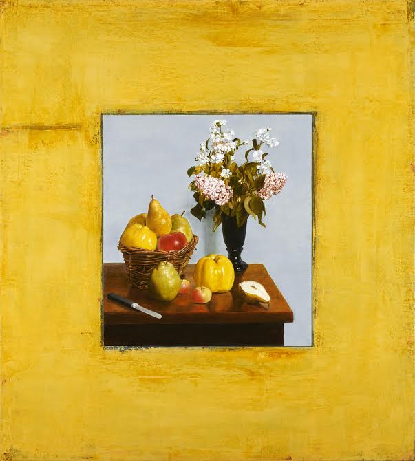 Fantin Latour surrounded by Action Yellow. o:c 40 x 36 inches.jpg